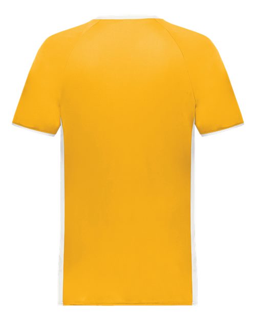 Men's Cutter V-Neck Jersey - Gold/ White