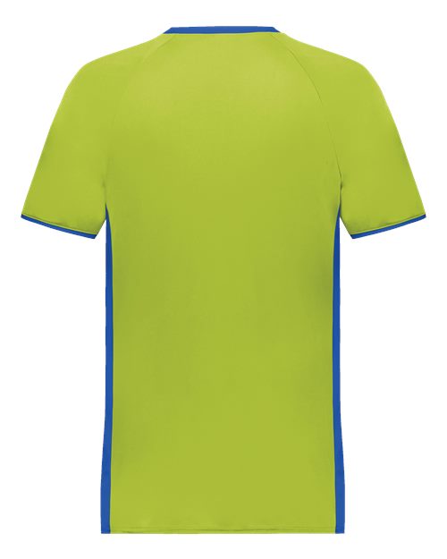 Men's Cutter V-Neck Jersey - Lime/ Royal