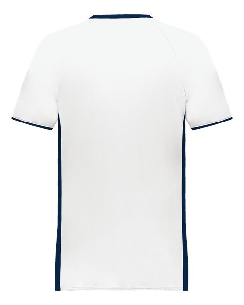 Men's Cutter V-Neck Jersey - White/ Navy