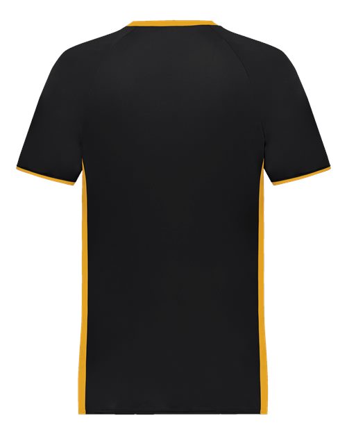 Youth Cutter V-Neck Jersey - Black/ Gold