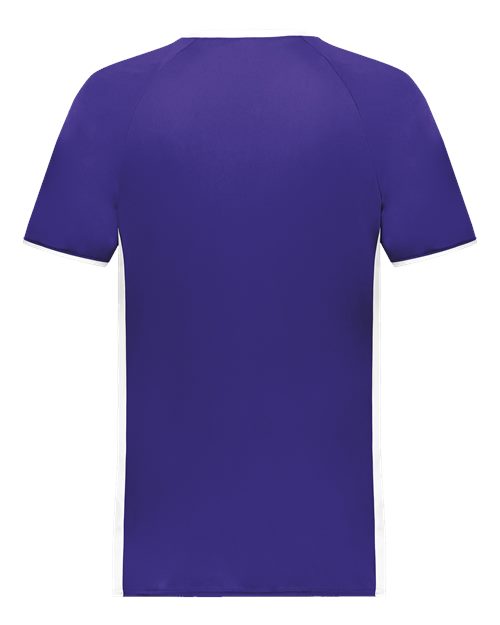 Youth Cutter V-Neck Jersey - Purple/ White