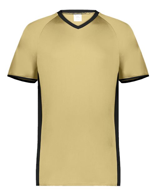 Youth Cutter V-Neck Jersey - Vegas Gold/ Black
