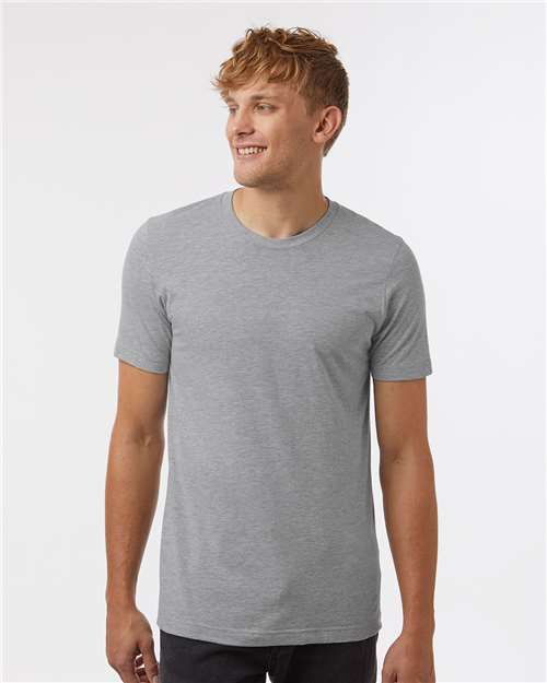 Unisex Combed CVC T-Shirt - Heather Grey