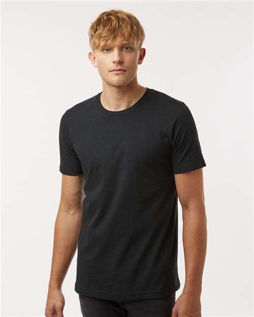 Unisex Combed CVC T-Shirt - Heather Black