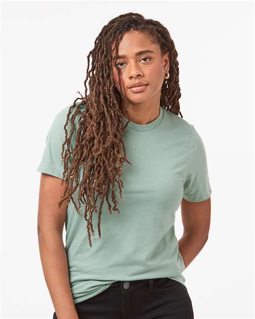 Unisex Combed CVC T-Shirt - Heather Light Sage