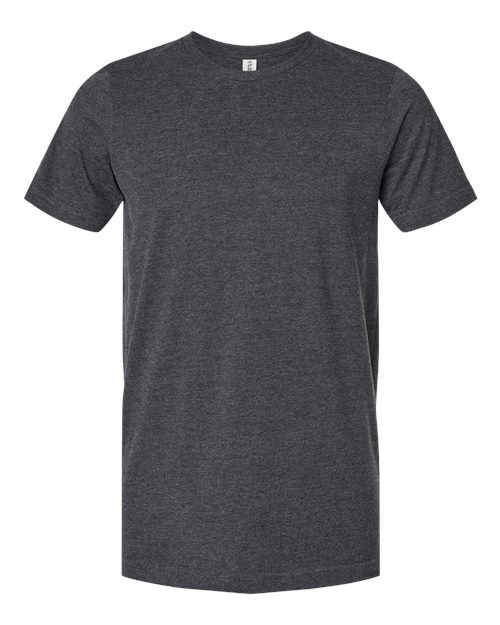 Unisex Combed CVC T-Shirt - Heather Dark Grey