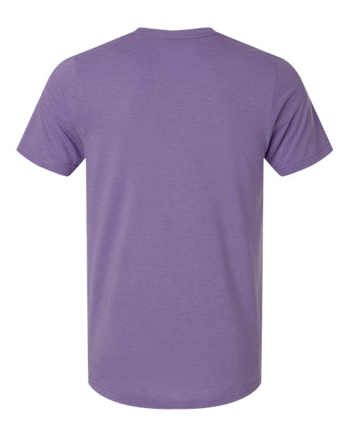 Unisex Combed CVC T-Shirt - Heather Deep Purple