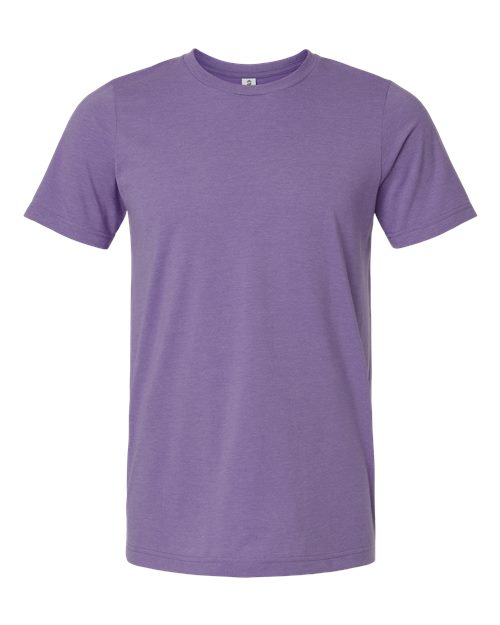 Unisex Combed CVC T-Shirt - Heather Deep Purple