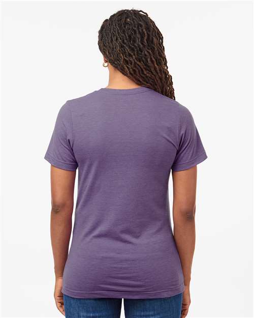 Unisex Combed CVC T-Shirt - Heather Deep Purple