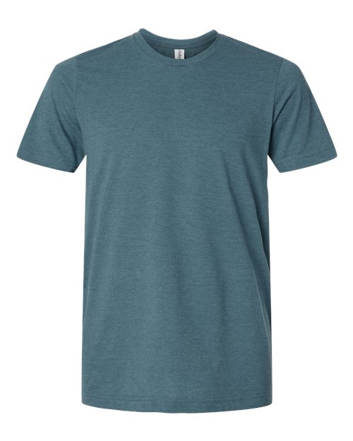 Unisex Combed CVC T-Shirt - Heather Deep Teal