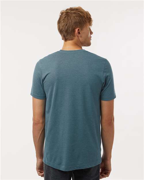 Unisex Combed CVC T-Shirt - Heather Deep Teal