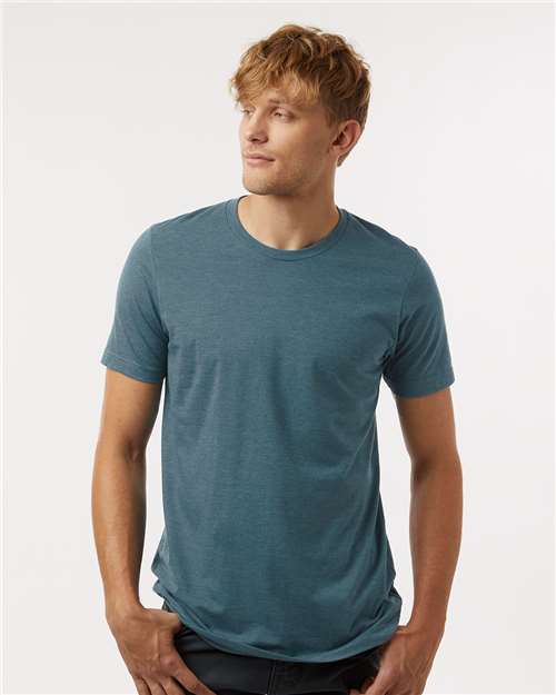 Unisex Combed CVC T-Shirt - Heather Deep Teal