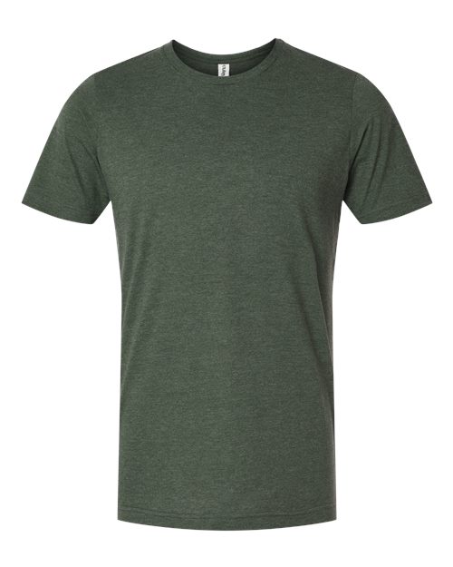 Unisex Combed CVC T-Shirt - Heather Forest