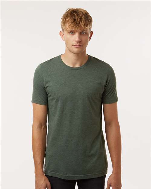 Unisex Combed CVC T-Shirt - Heather Forest