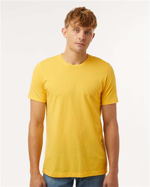 Unisex Combed CVC T-Shirt - Heather Gold