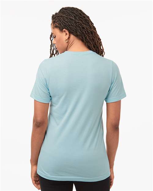 Unisex Combed CVC T-Shirt - Heather Ice Blue