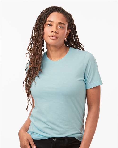 Unisex Combed CVC T-Shirt - Heather Ice Blue