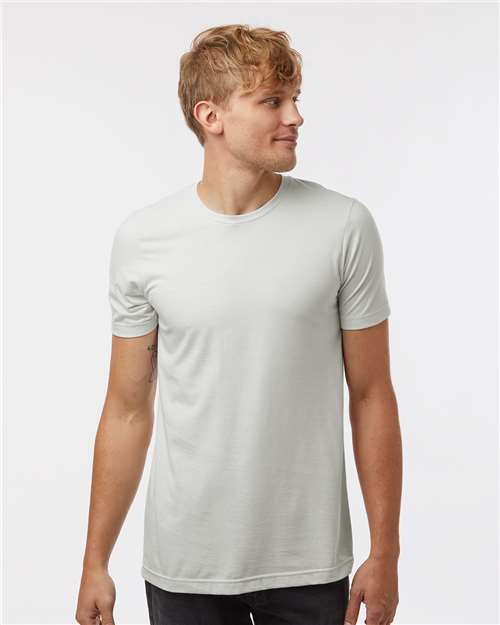 Unisex Combed CVC T-Shirt - Heather Light Silver