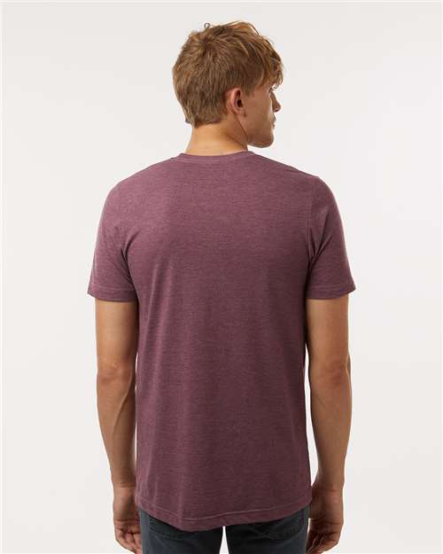 Unisex Combed CVC T-Shirt - Heather Maroon