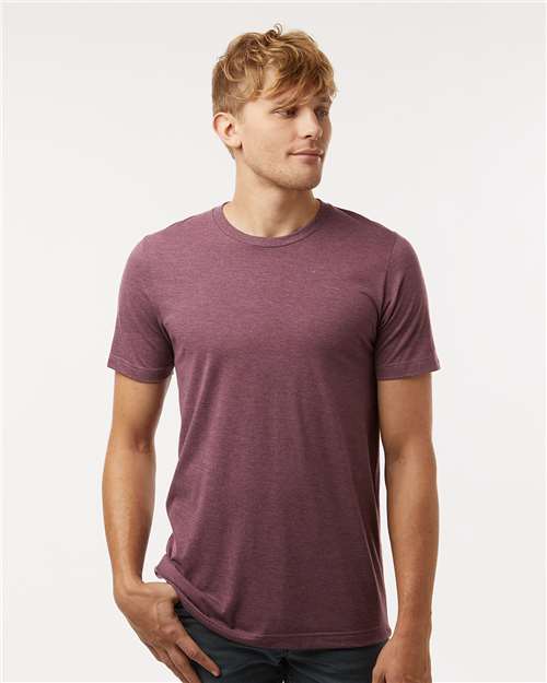 Unisex Combed CVC T-Shirt - Heather Maroon