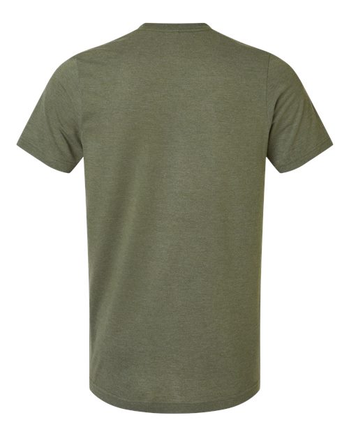 Unisex Combed CVC T-Shirt - Heather Military Green