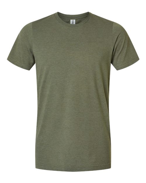 Unisex Combed CVC T-Shirt - Heather Military Green