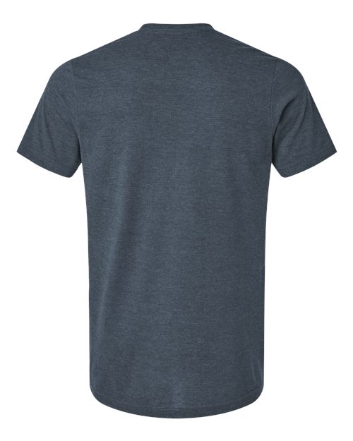 Unisex Combed CVC T-Shirt - Heather Navy Blue