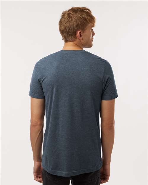 Unisex Combed CVC T-Shirt - Heather Navy Blue
