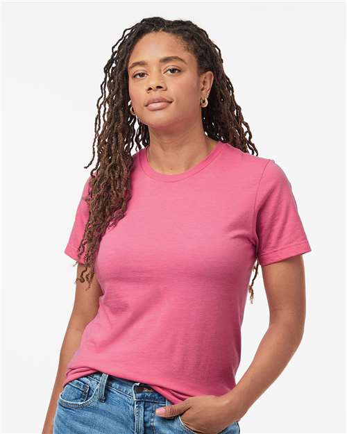 Unisex Combed CVC T-Shirt - Heather Charity Pink