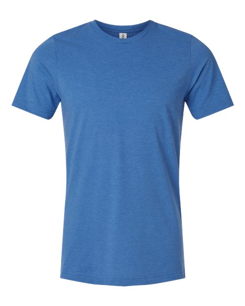 Unisex Combed CVC T-Shirt - Heather Royal