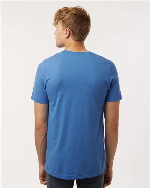 Unisex Combed CVC T-Shirt - Heather Royal