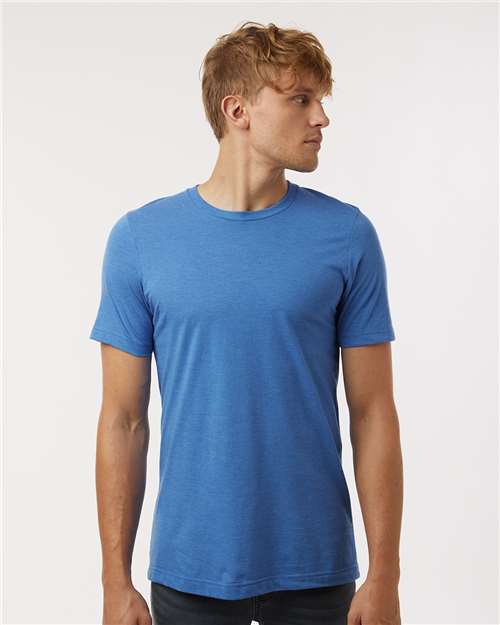 Unisex Combed CVC T-Shirt - Heather Royal