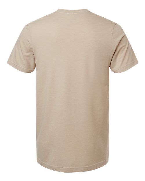Unisex Combed CVC T-Shirt - Heather Tan