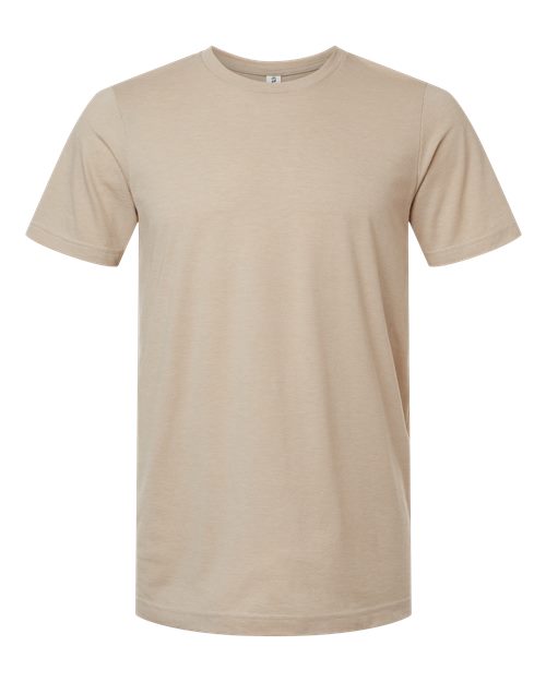 Unisex Combed CVC T-Shirt - Heather Tan