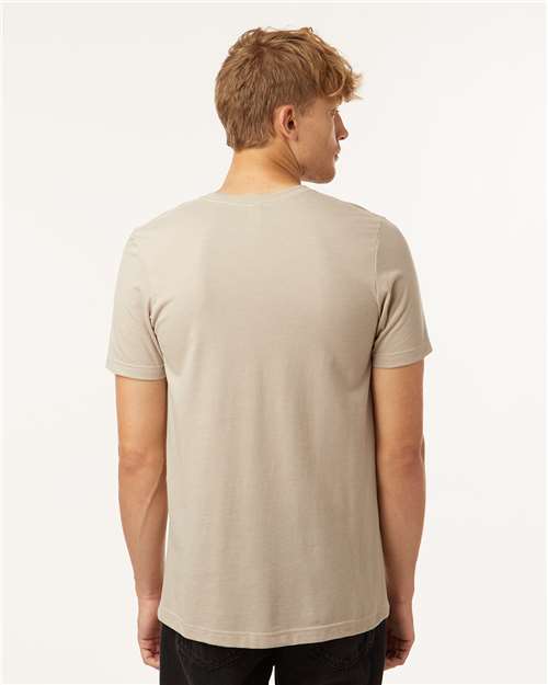 Unisex Combed CVC T-Shirt - Heather Tan