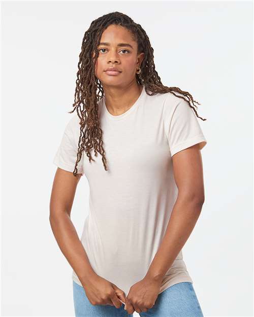 Unisex Combed CVC T-Shirt - Heather Vintage Natural