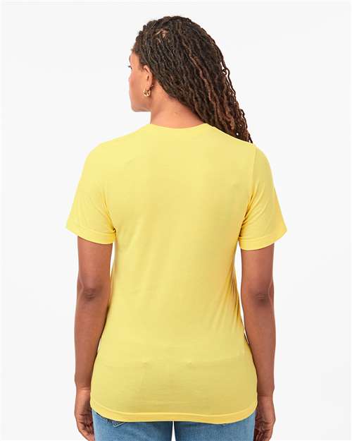 Unisex Combed CVC T-Shirt - Heather Yellow