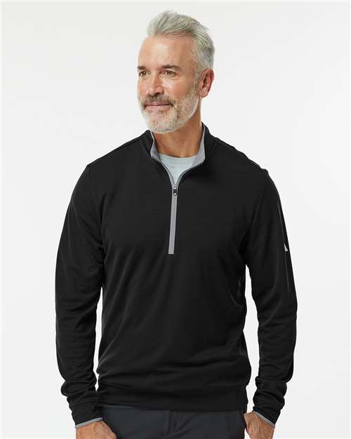 Men's Performance Lightweight Quarter-Zip Pullover - Black/ Grey Three