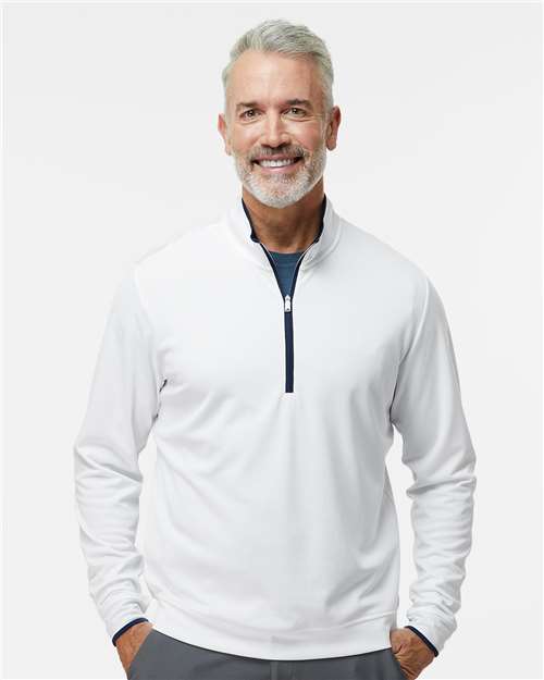 Men's Performance Lightweight Quarter-Zip Pullover - White/ Navy