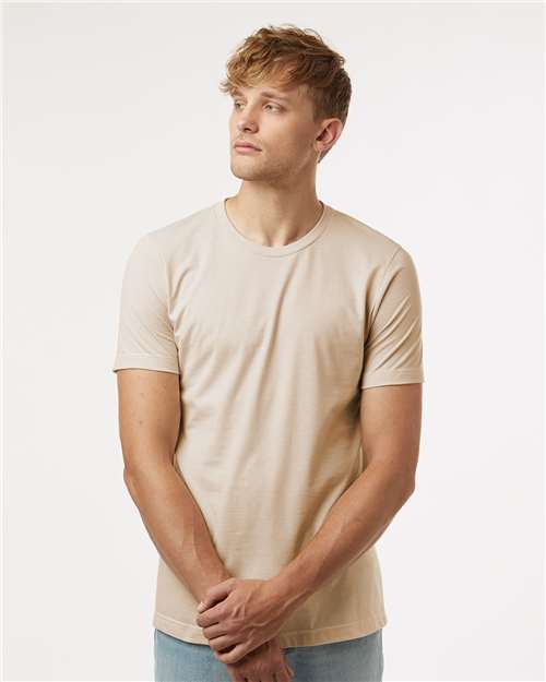 Unisex Combed CVC T-Shirt - Heather Cream