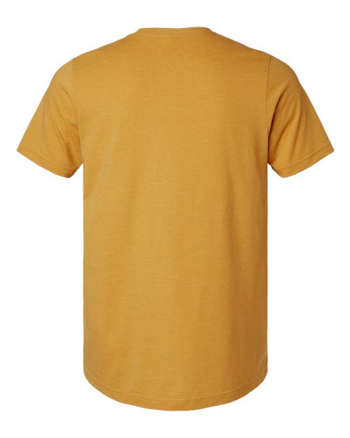 Unisex Combed CVC T-Shirt - Heather Mustard