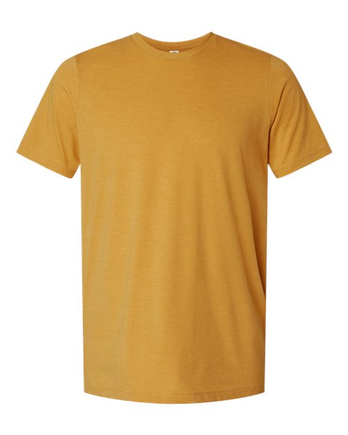 Unisex Combed CVC T-Shirt - Heather Mustard