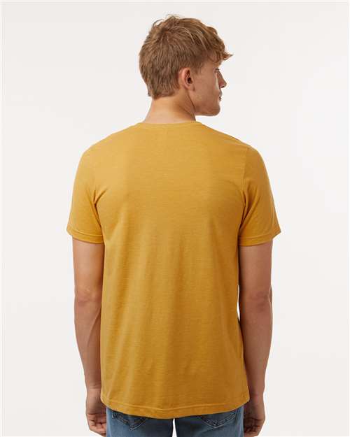 Unisex Combed CVC T-Shirt - Heather Mustard
