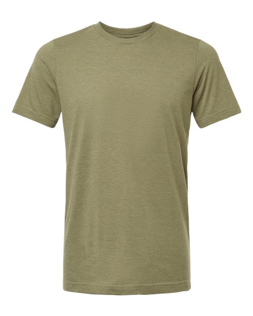 Unisex Combed CVC T-Shirt - Heather Olive Green