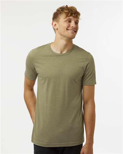 Unisex Combed CVC T-Shirt - Heather Olive Green