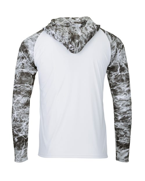 Men's Biloxi Performance Colorblocked Hooded Long Sleeve T-Shirt - Manta