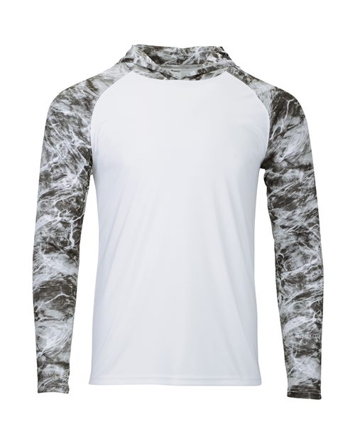 Men's Biloxi Performance Colorblocked Hooded Long Sleeve T-Shirt - Manta
