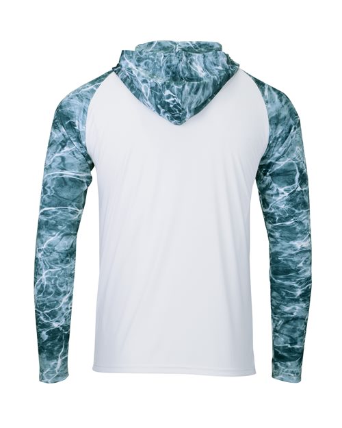 Men's Biloxi Performance Colorblocked Hooded Long Sleeve T-Shirt - Spindrift