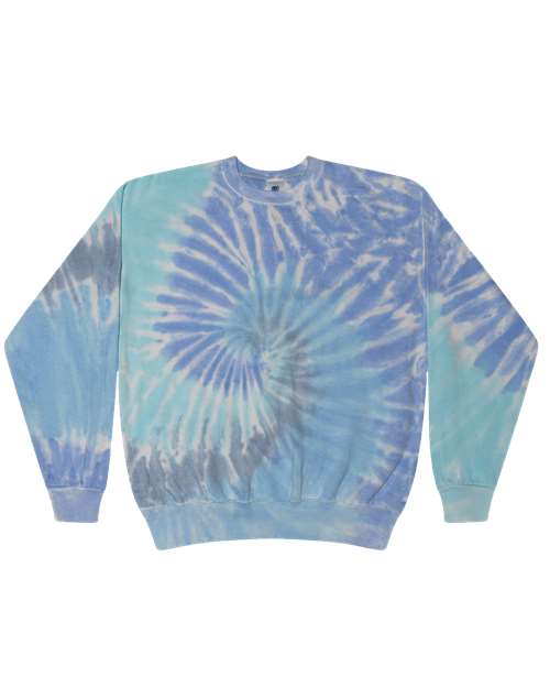 Unisex Tie-Dyed Fleece Crewneck Sweatshirt - Lagoon