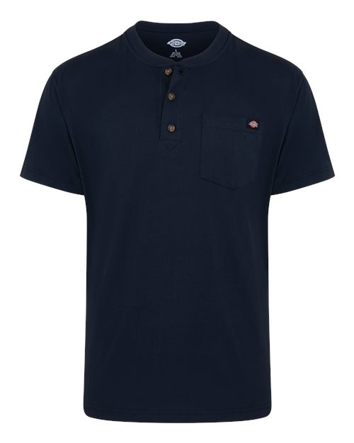 Men's Heavyweight Traditional Short Sleeve Henley - Dark Navy